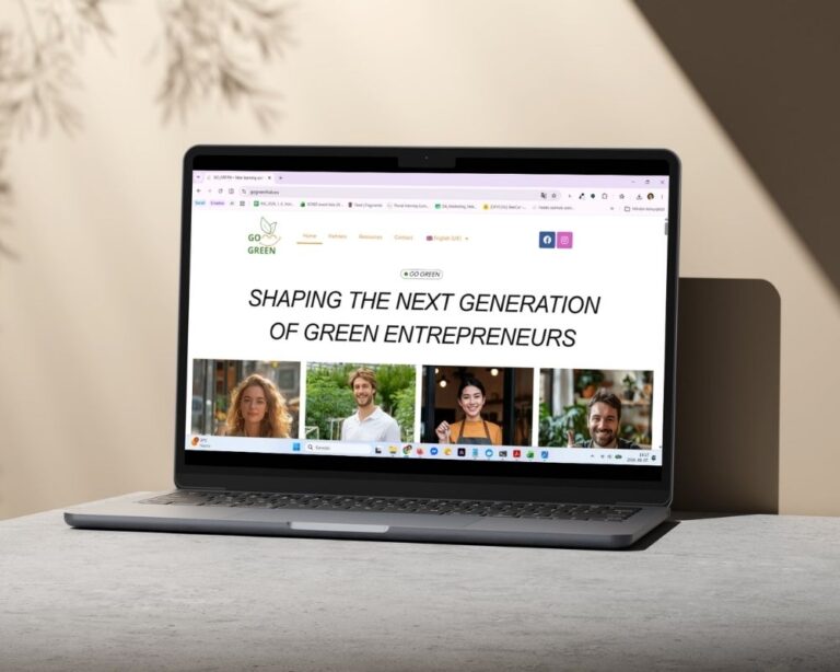 Interaktív online platform fiatalok zöld, társadalmi és vállalkozói készségeinek fejlesztéséhez.