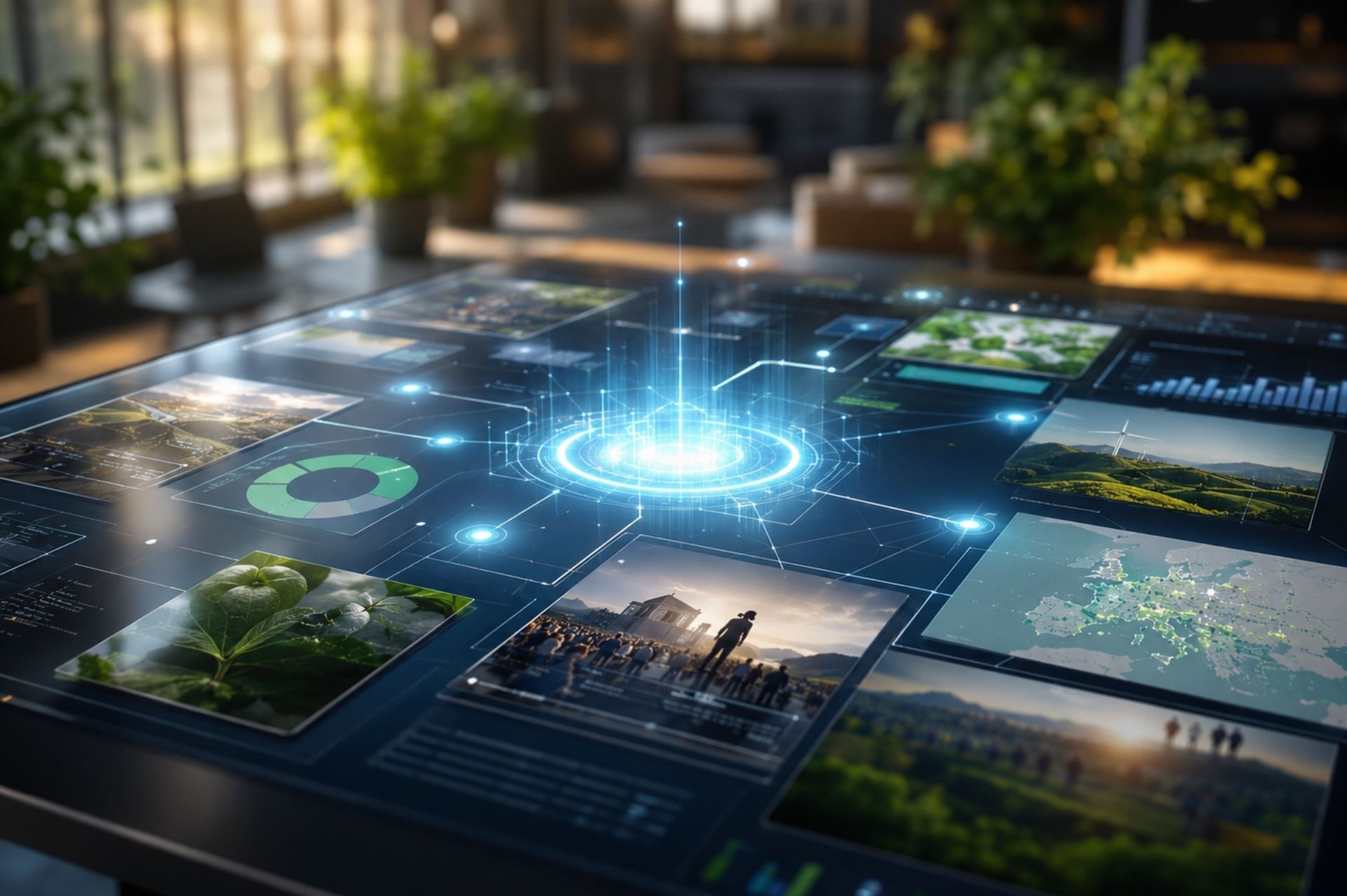 Különböző innovációs és kutatási eredményeket megjelenítő digitális tudásfelület.
